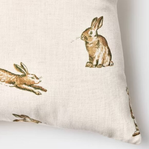 Threshold designed with Studio McGee Oversized Printed Bunny Square Throw Pillow - Picture 3 of 5